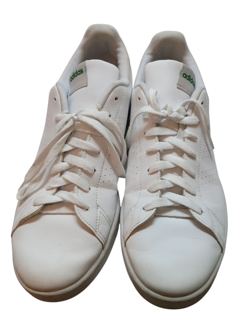 Adidas Advantage Sneaker Shoes Men’s Size 11 White Green Low-Top GZ5300 Logo